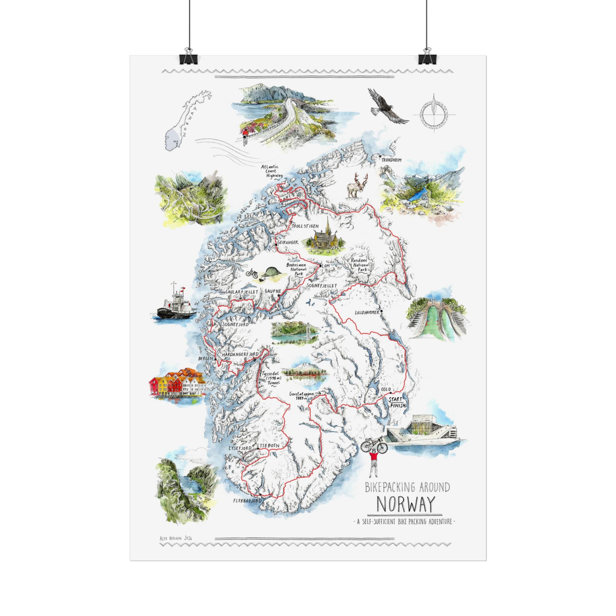 Bikepacking Around Norway Poster